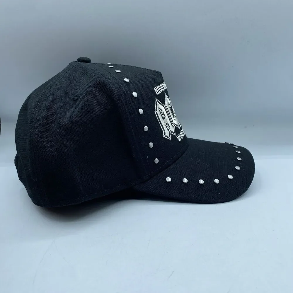 AC/DC Hat Adult Black Studded Snapback Highway To Hell World Tour 1979 OSFA Tag